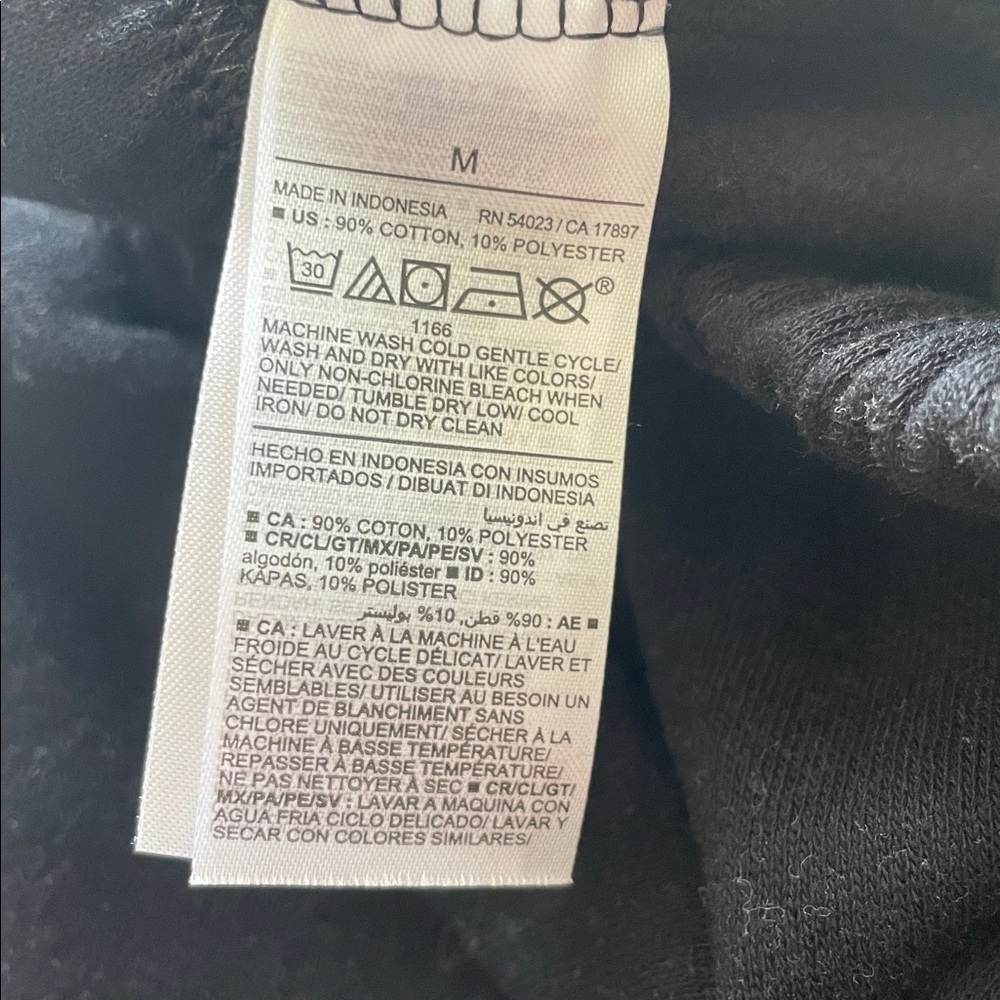 NWT Old Navy Wide Leg Sweatpants Black Jack Lounge Athleisure Comfy Joggers - M - Picture 9 of 12
